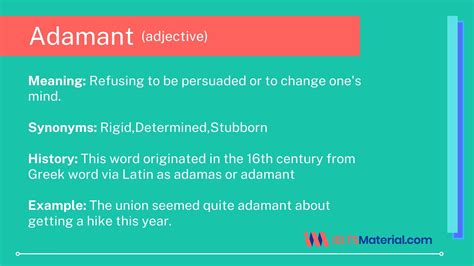 adamant in English .